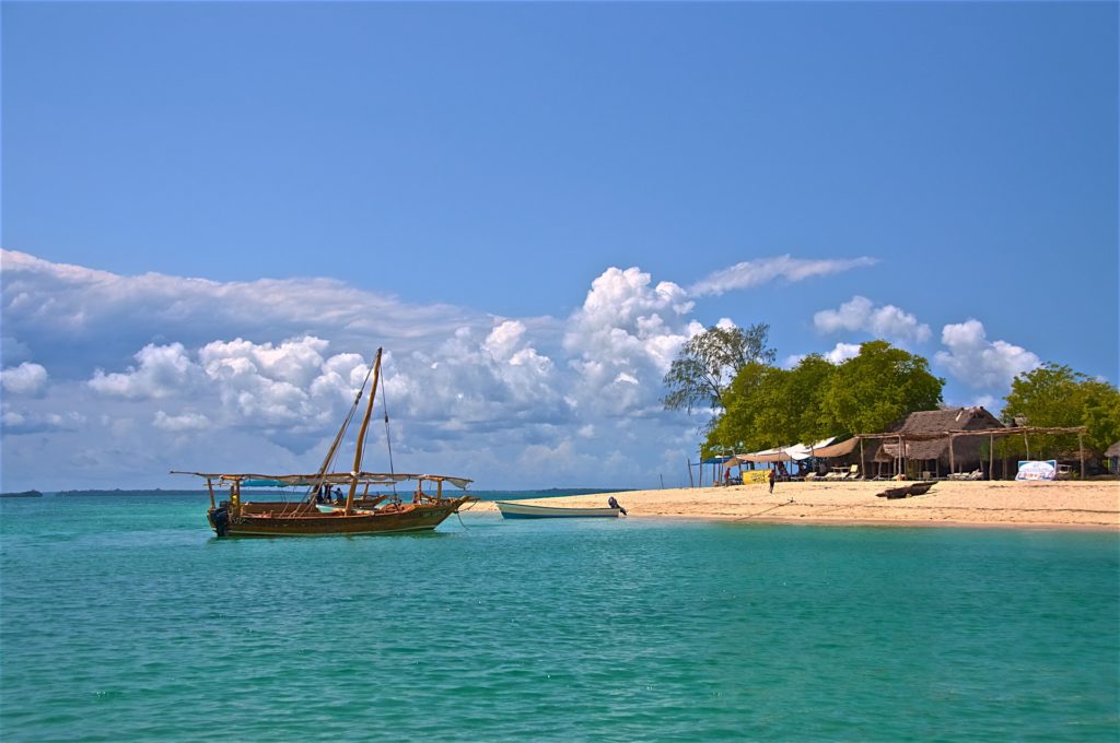 Beach and boat in Zanzibar